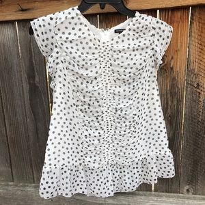 Polka dot chiffon blouse